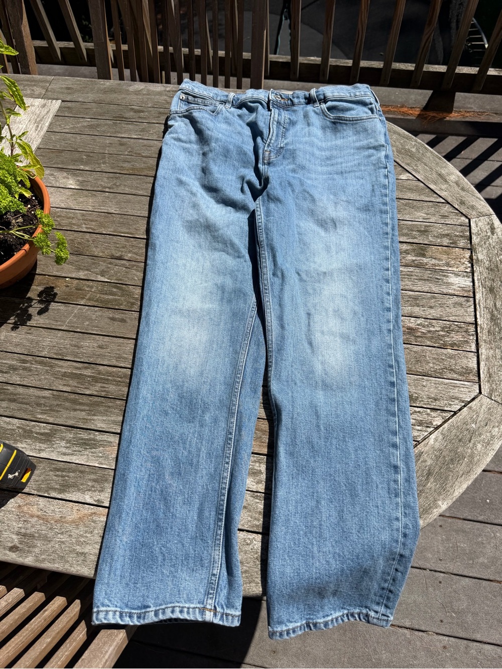 Everlane Light Blue Women's Straight-Leg Jeans 32 Crop